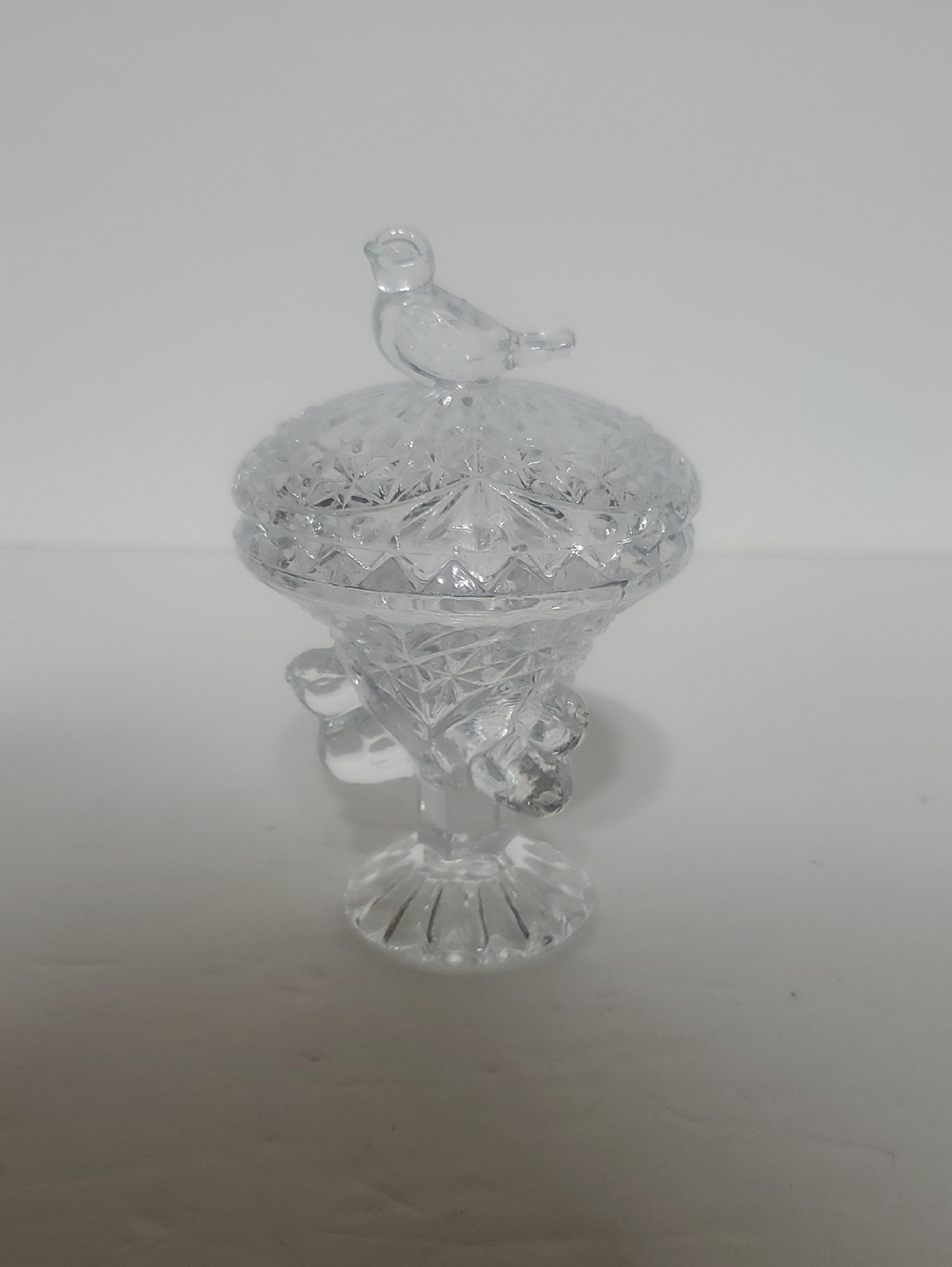 Vtg Hofbauer Byrdes Crystal Trinket Box